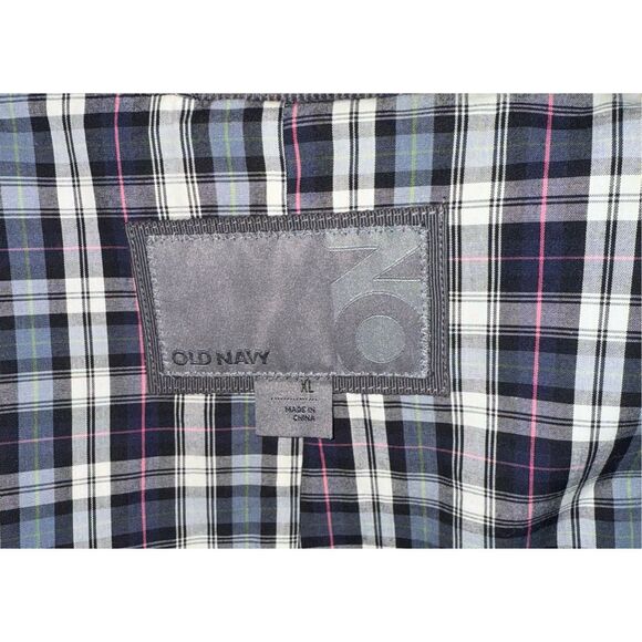 Old Navy Corduroy Blazer 2-Button Gray Sz. XL Plaid Lining - Picture 10 of 12